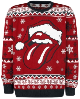 The Rolling Stones Holiday Sweater 2017 Strick-Sweater rot