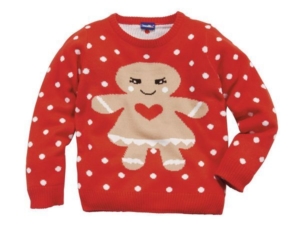 Lupilu Mädchen Weihnachtspullover rot Langarmshirt